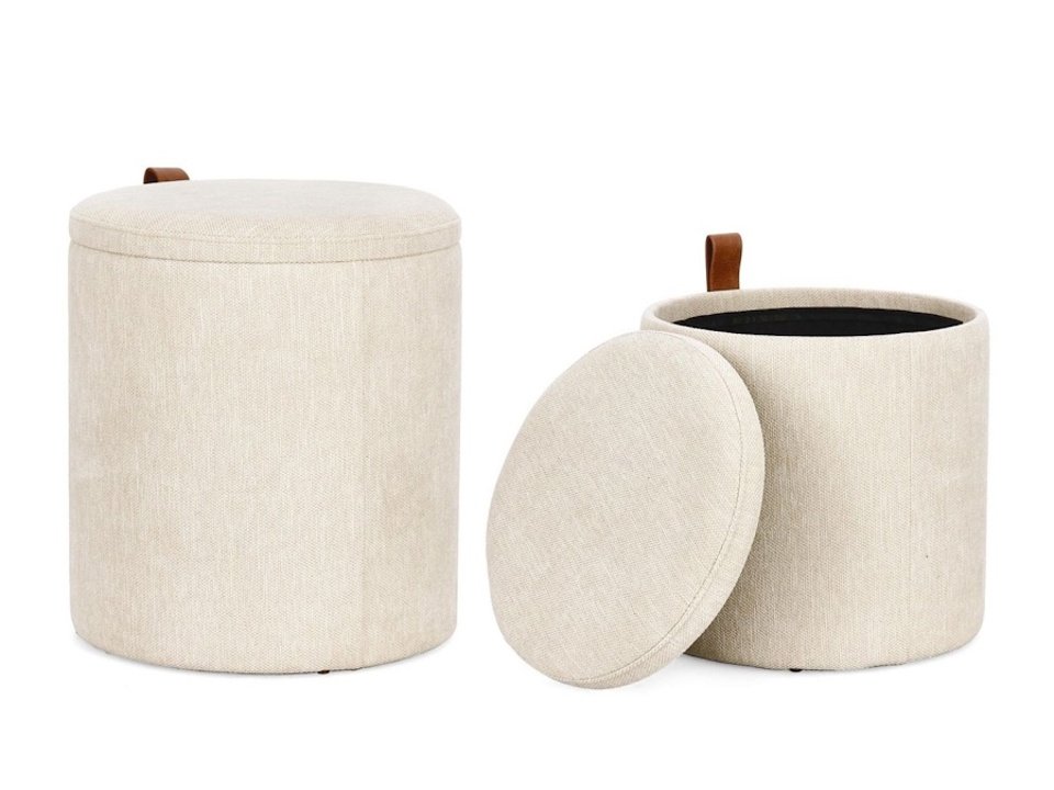 Pouf contenitore Katia naturale Bizzotto