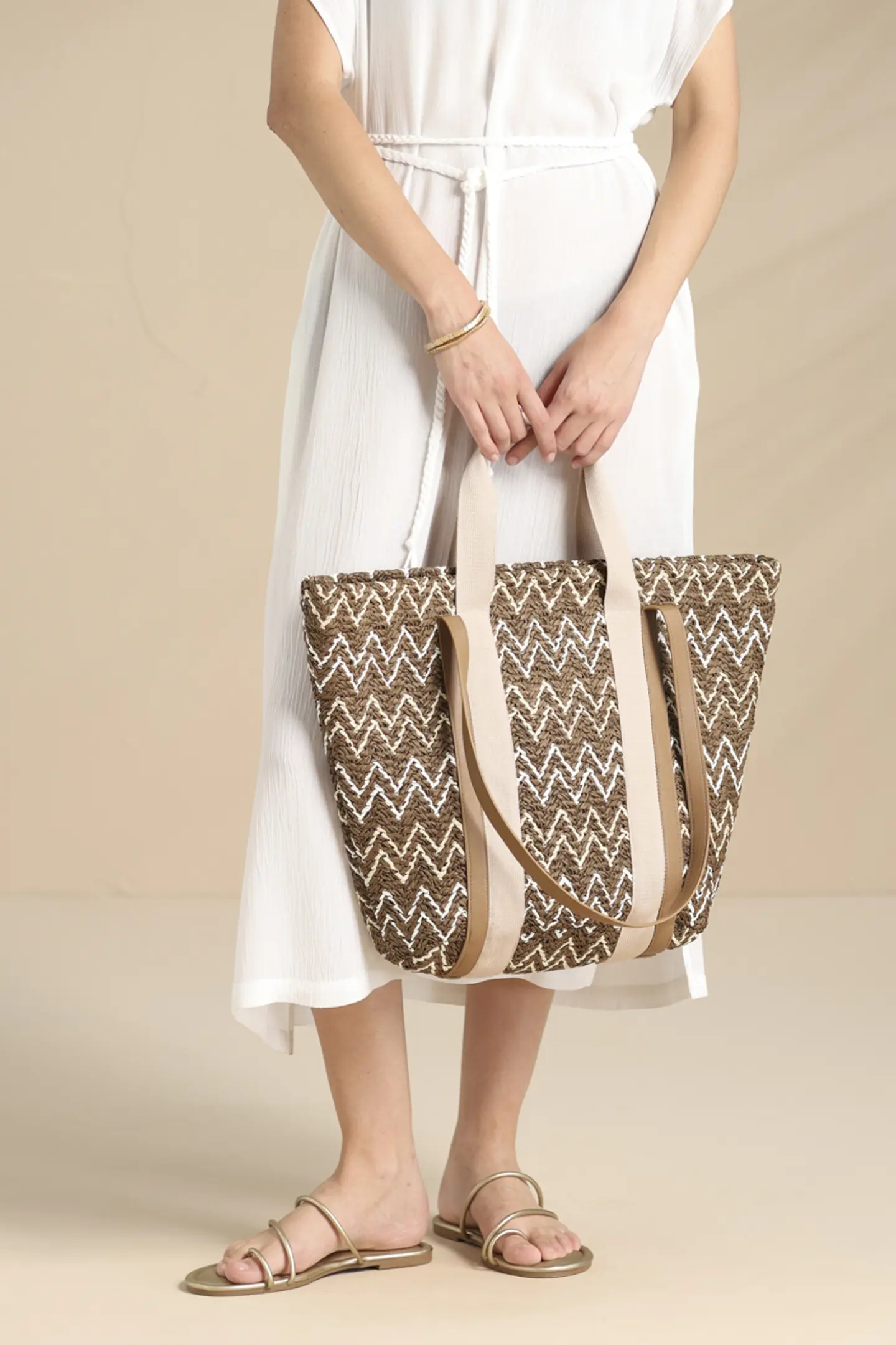 Borsa con chiusura zip articolo bicolor