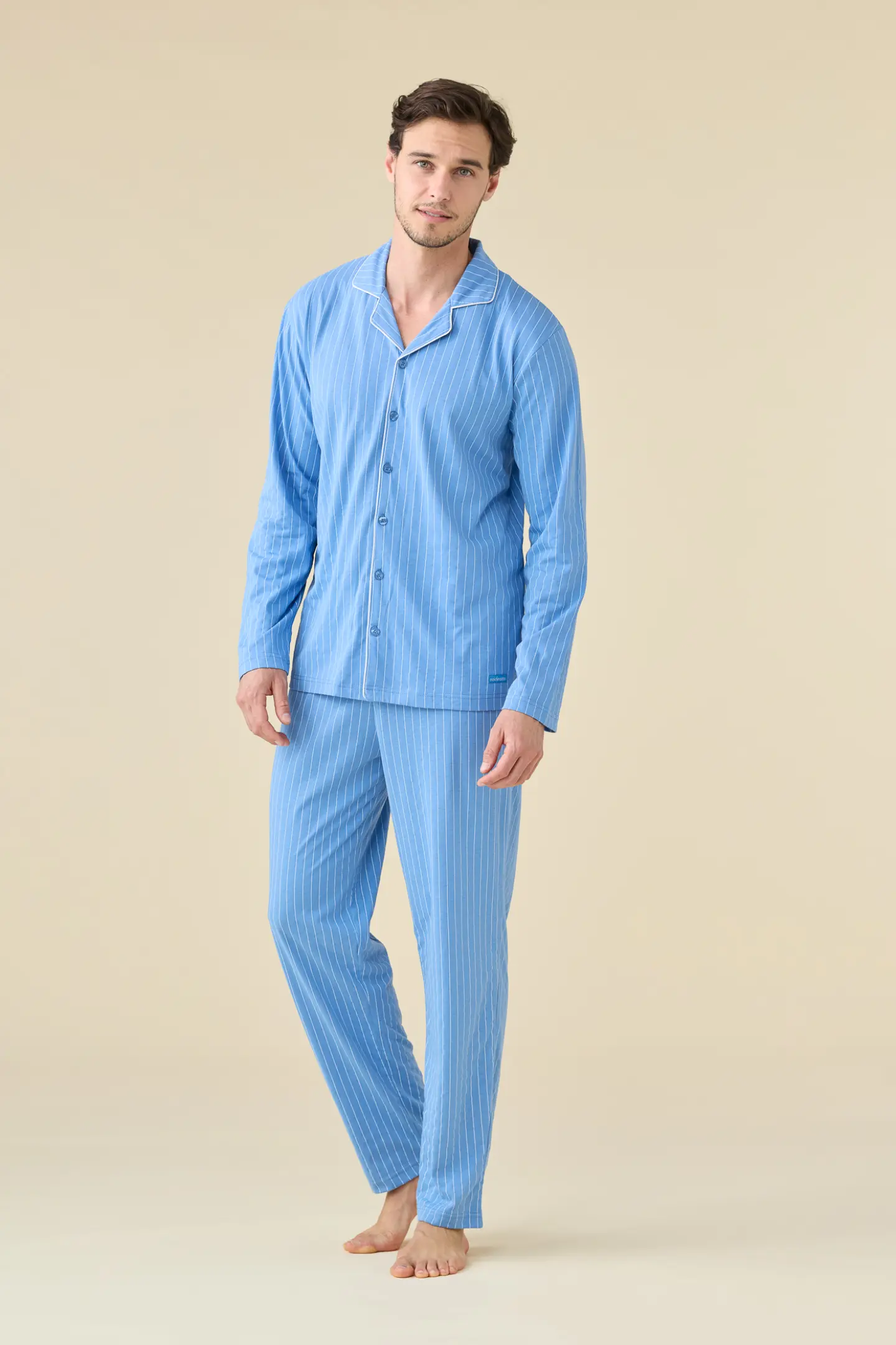 Pigiama uomo estivo in cotone lungo stripes