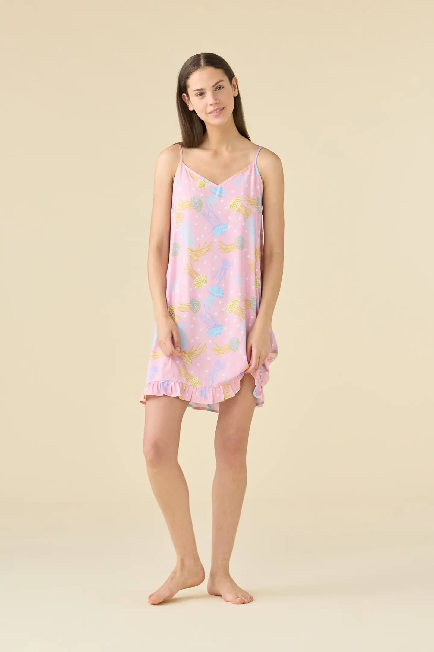 Camicia da notte in viscosa articolo floret.