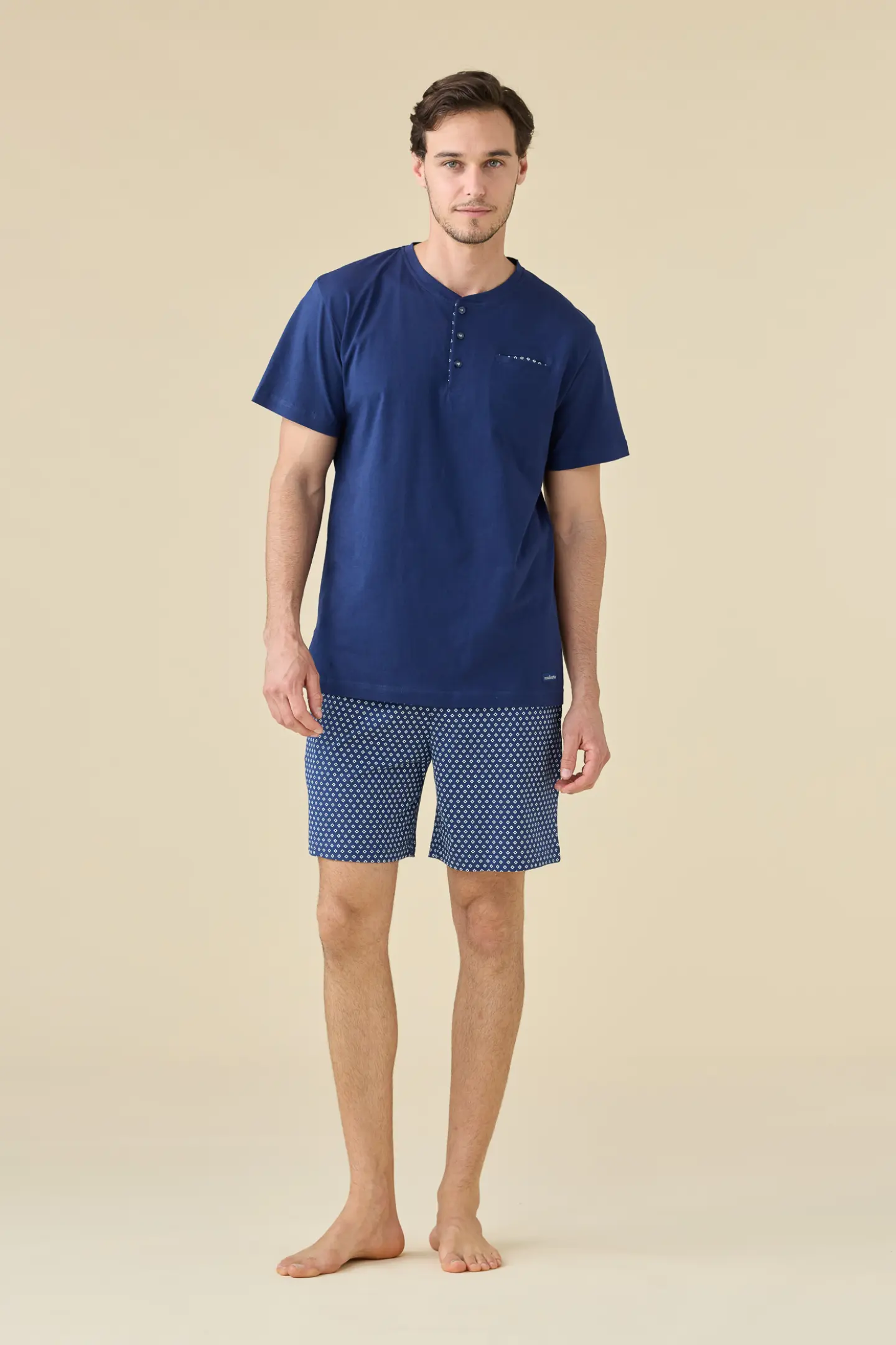 Pigiama uomo estivo corto navy
