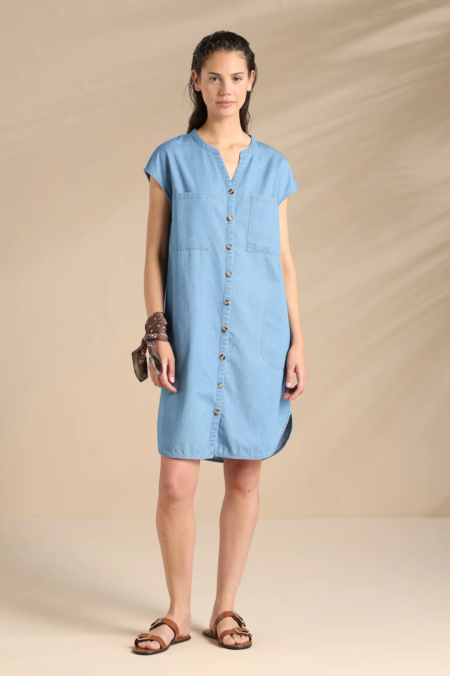 Abito camicia donna estivo in cotone articolo corfù.