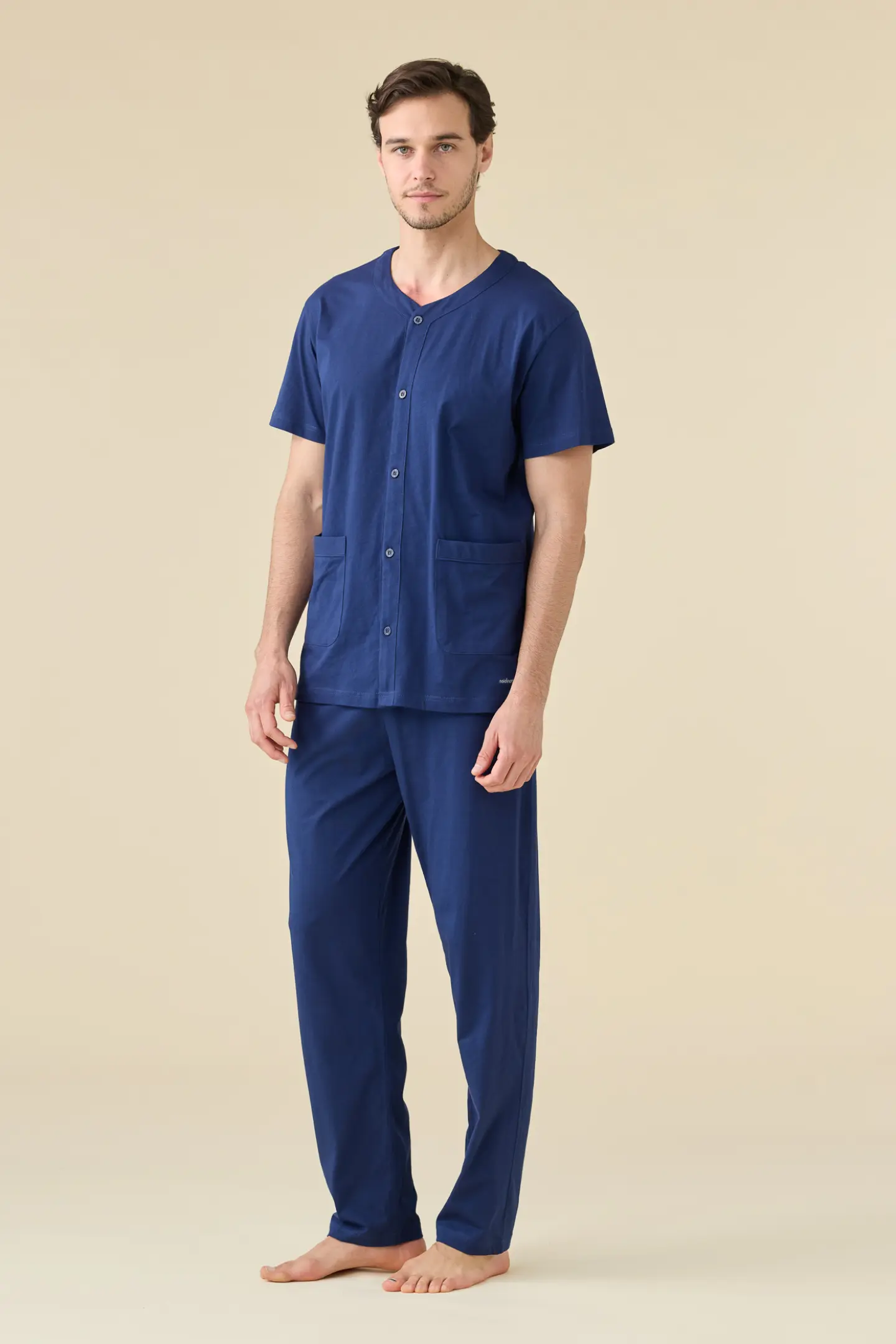 Pigiama uomo estivo navy dot