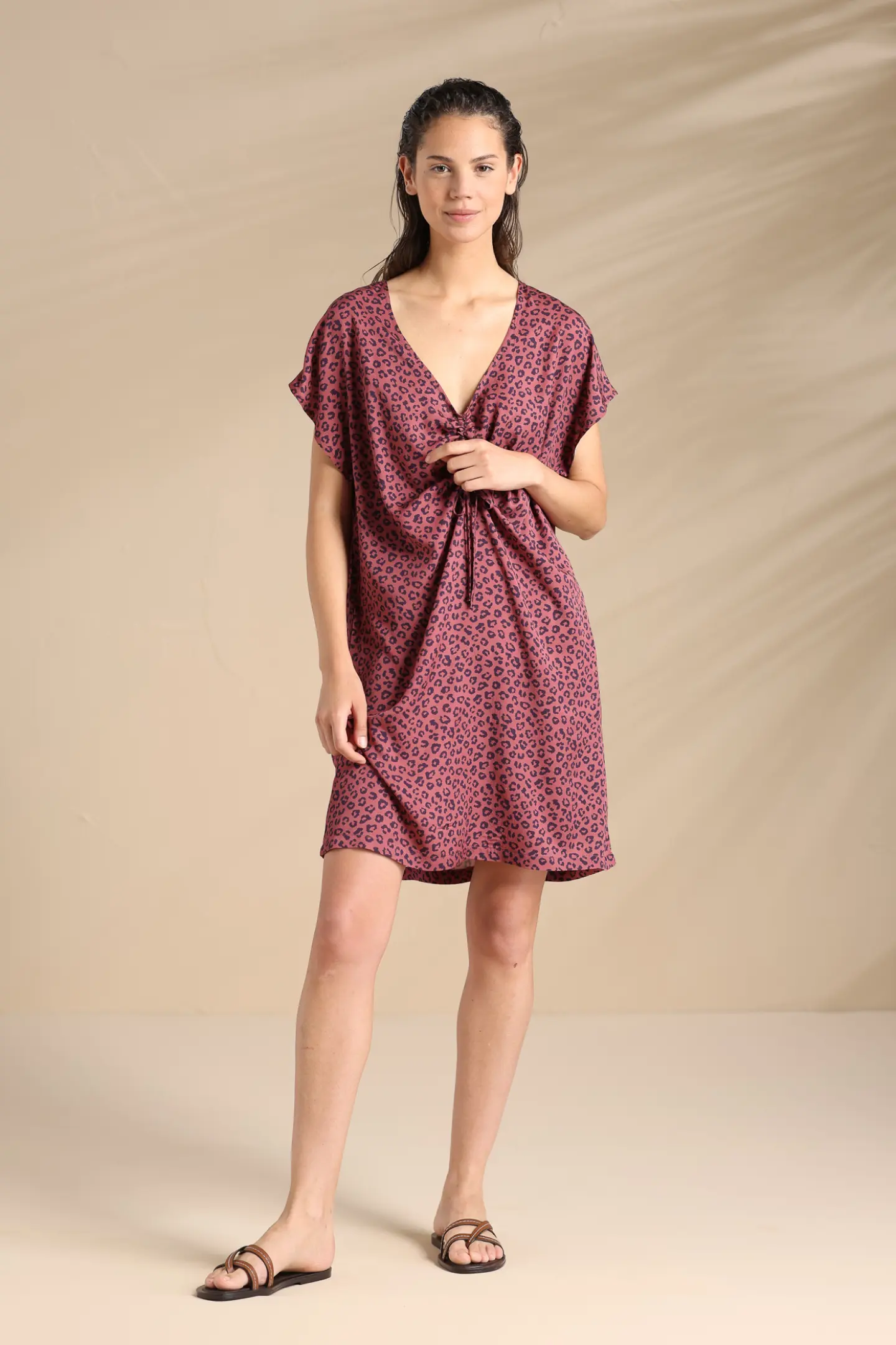Abito donna estivo in viscosa articolo animalier.