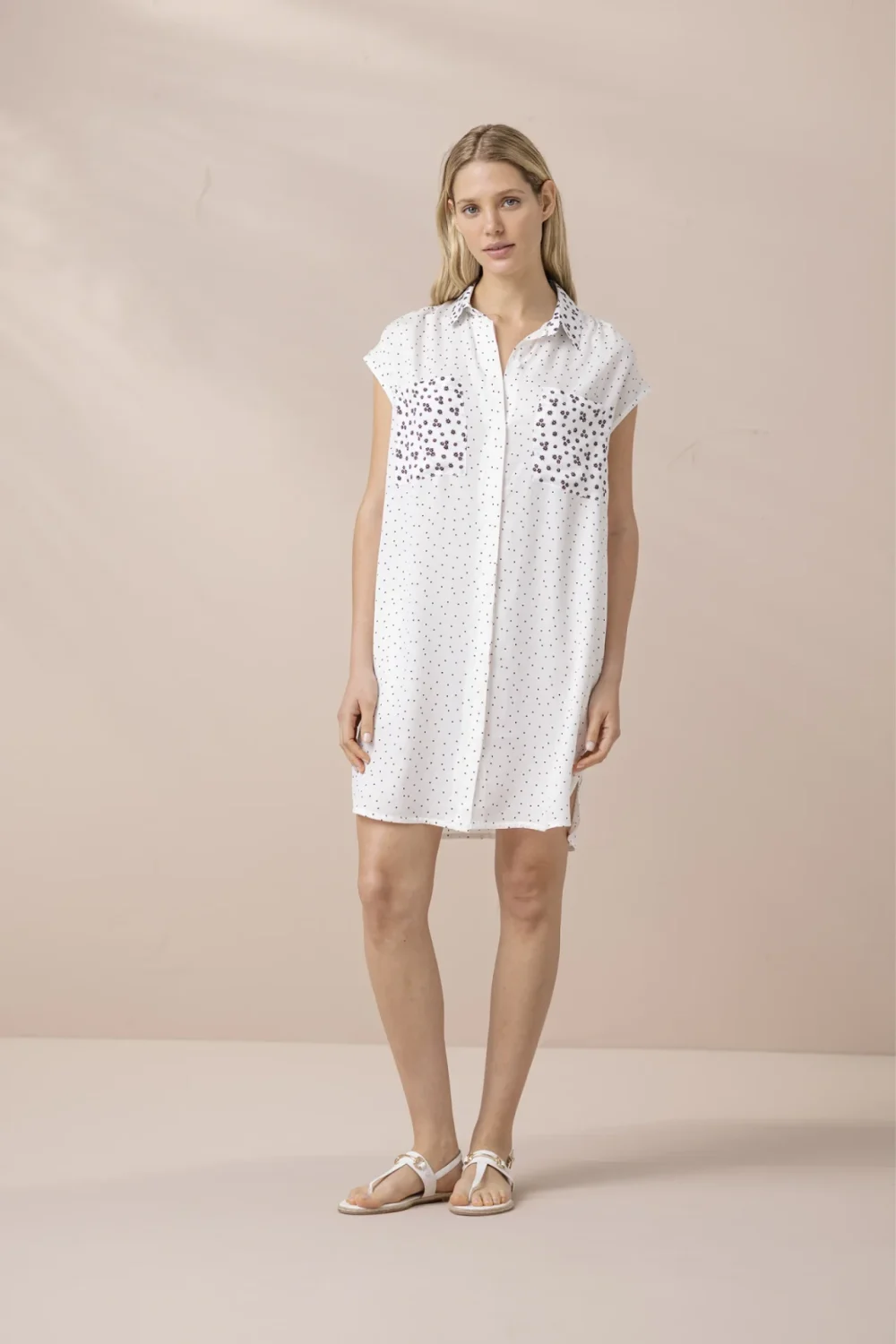 noidìnotte Abitino camicia donna in viscosa manica scesa