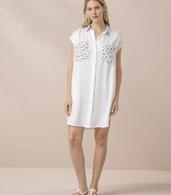noidìnotte Abitino camicia donna in viscosa manica scesa