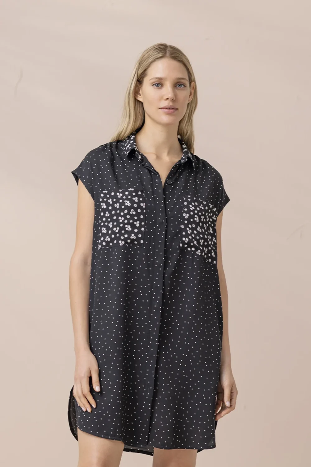 noidìnotte Abitino camicia donna in viscosa manica scesa