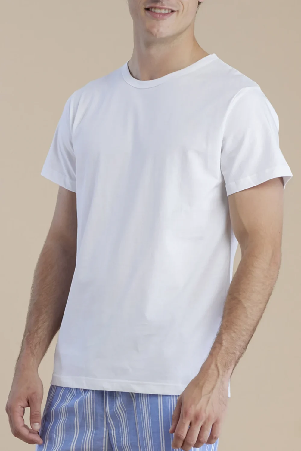 noidìnotte Pigiama uomo in cotone con top manica corta e pantalone corto