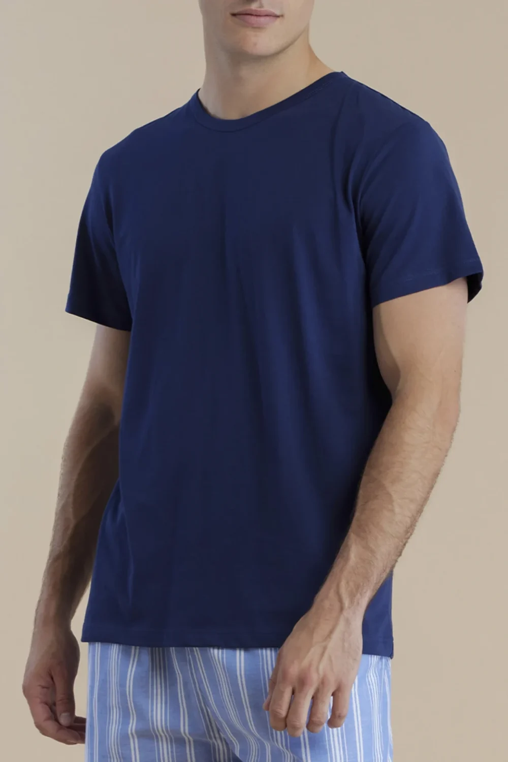 noidìnotte Pigiama uomo in cotone con top manica corta e pantalone corto