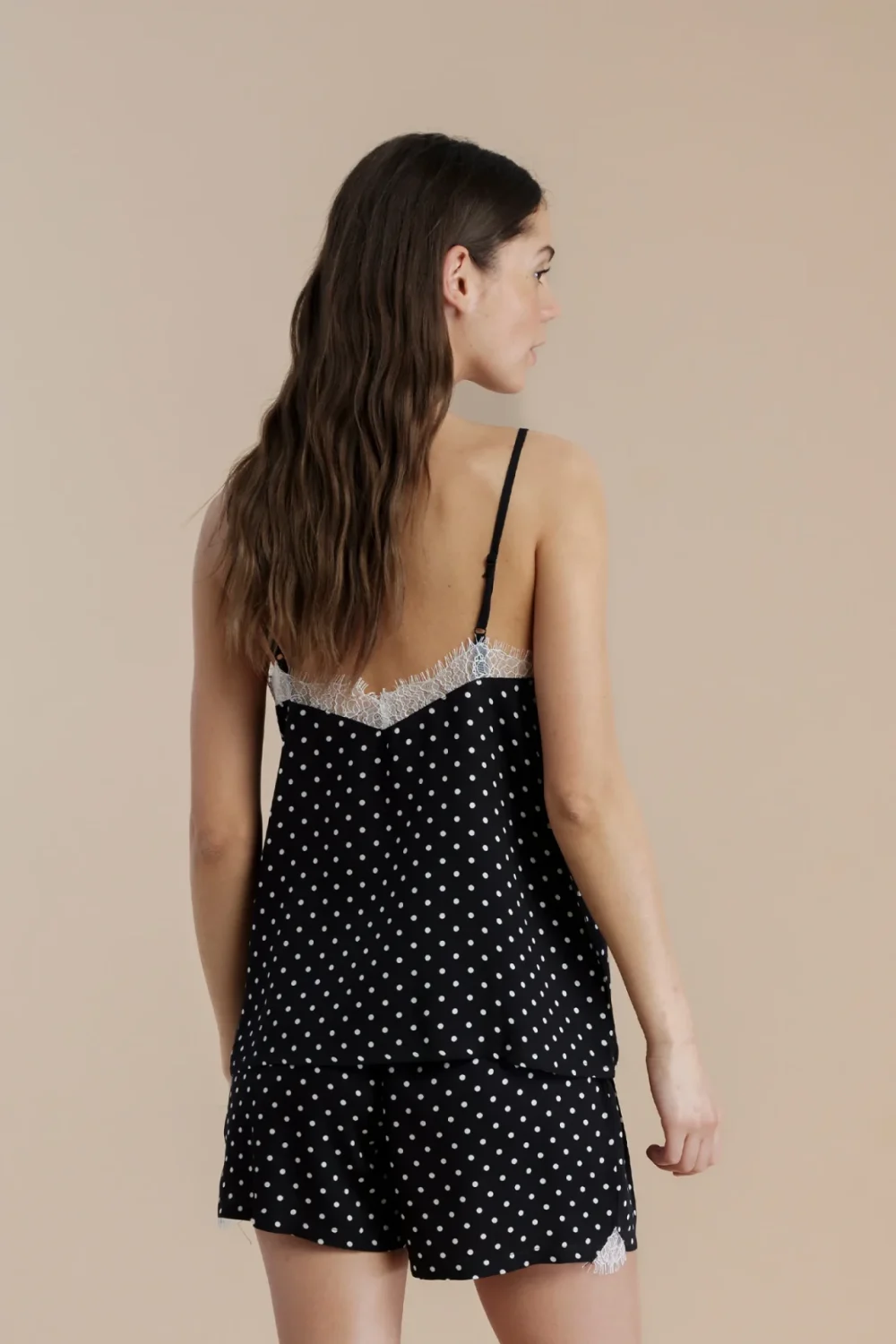 noidìnotte Pigiama donna in viscosa top bretellina e pantalone corto