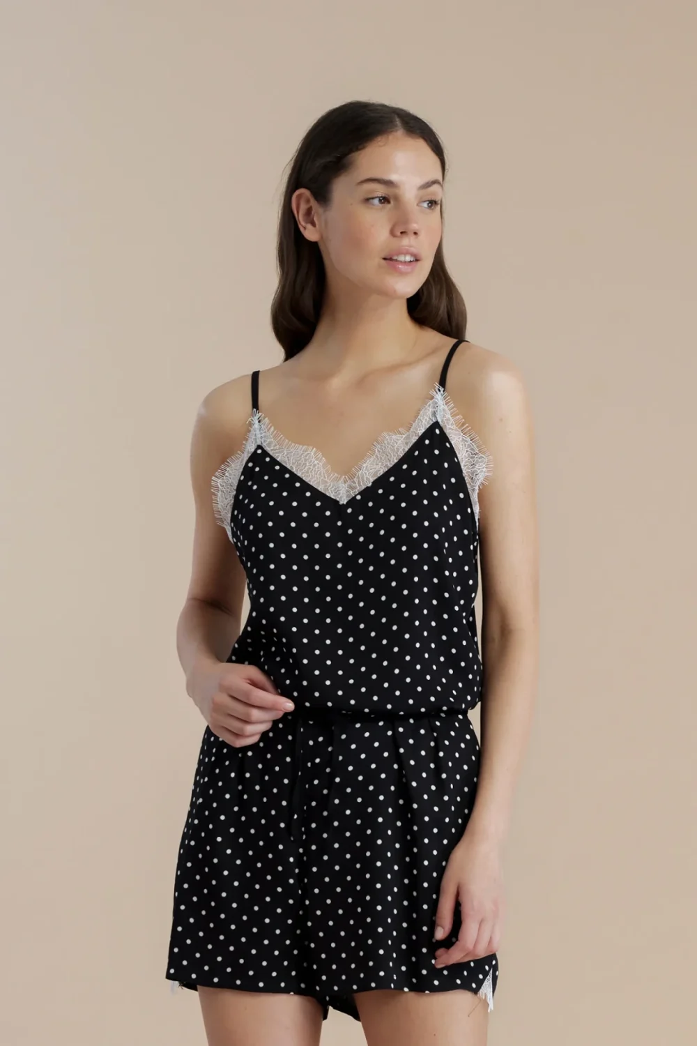 noidìnotte Pigiama donna in viscosa top bretellina e pantalone corto