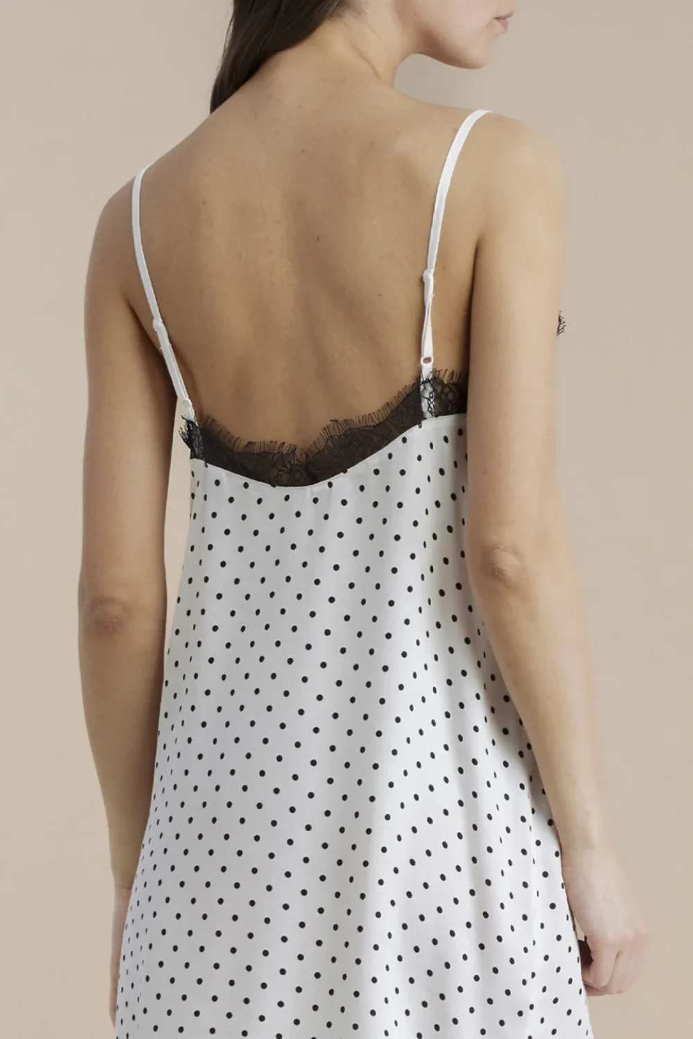 noidìnotte Camicia da notte donna in viscosa bretellina articolo pois
