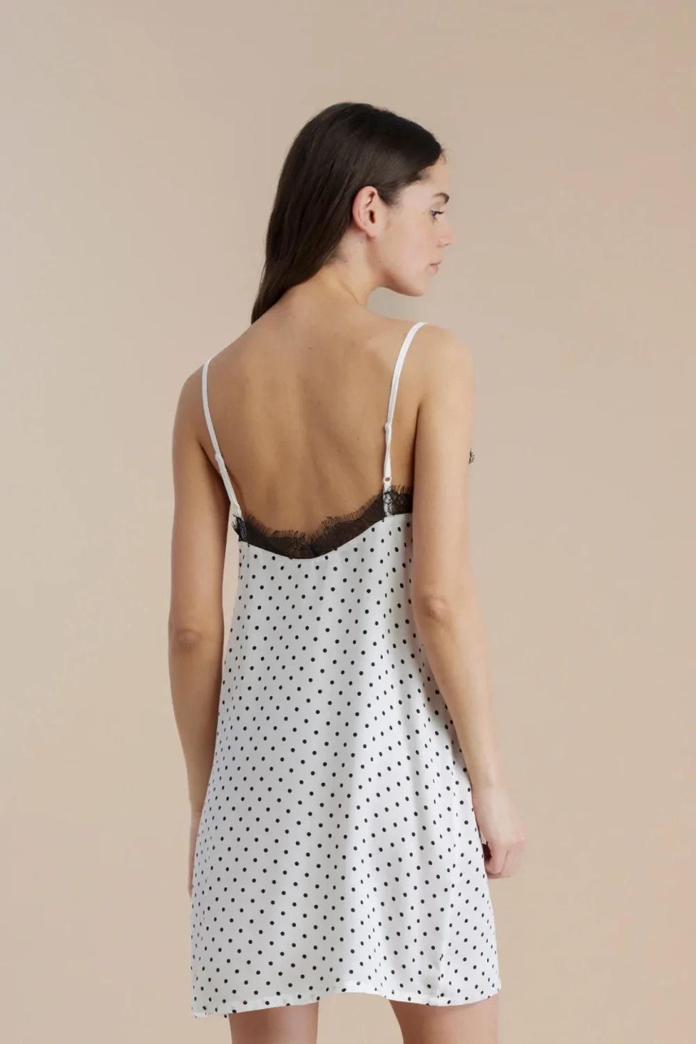 noidìnotte Camicia da notte donna in viscosa bretellina articolo pois