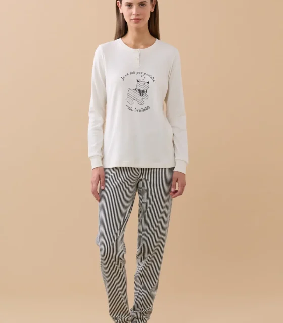 Pigiama donna invernale in caldo cotone articolo dog.