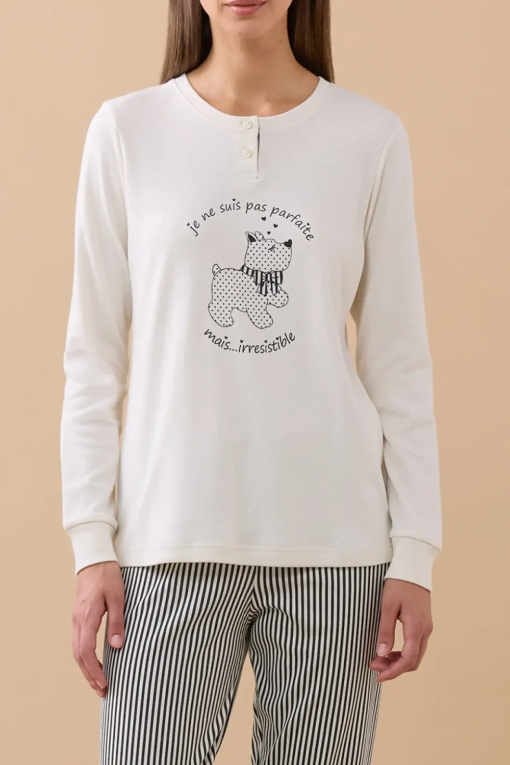 Pigiama donna invernale in caldo cotone articolo dog.