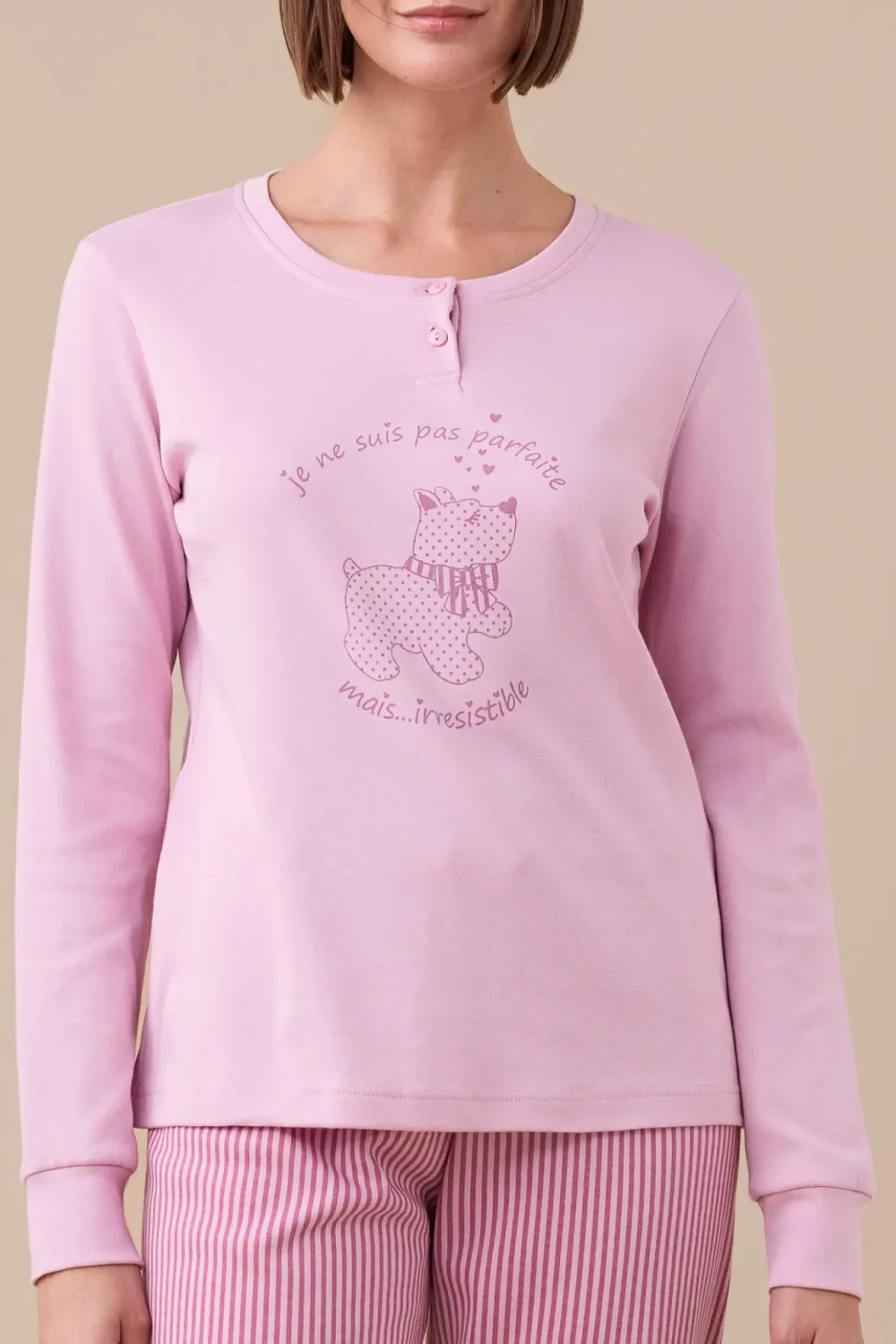 Pigiama donna invernale in caldo cotone articolo dog.