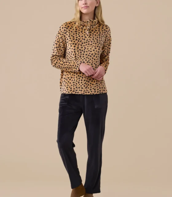 Completo donna ciniglia felpata soft touch maculato.