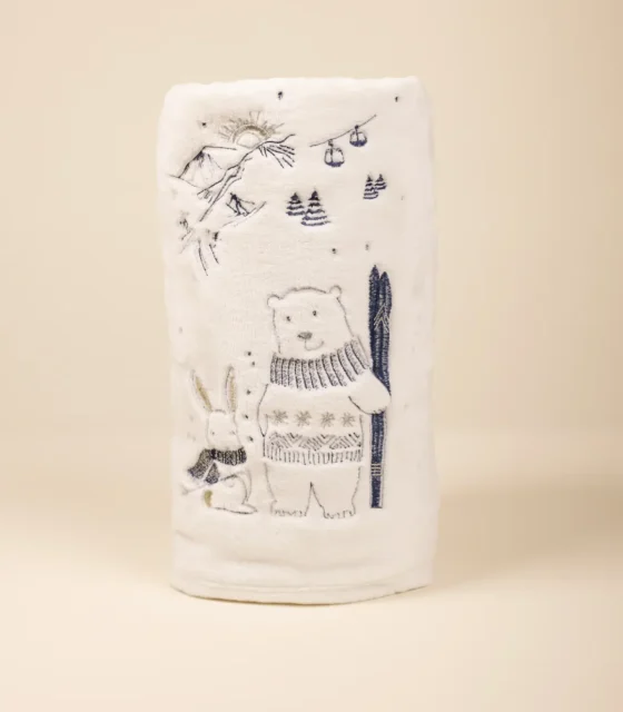 Plaid con applicazione e ricamo 130x160cm articolo cortina