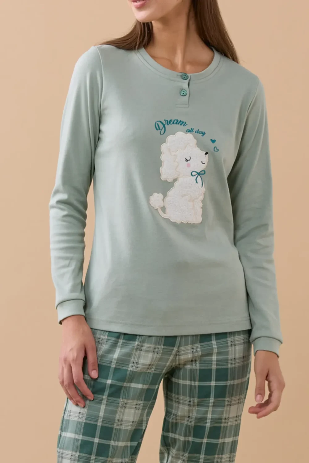 Pigiama donna caldo cotone articolo barboncino