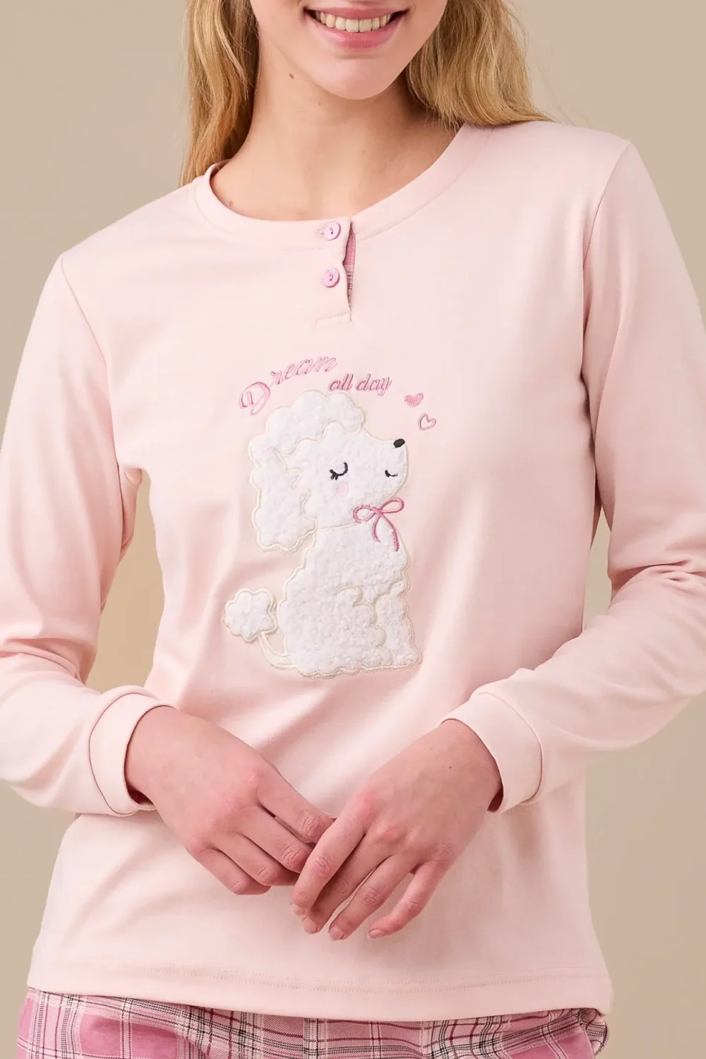 Pigiama donna caldo cotone articolo barboncino