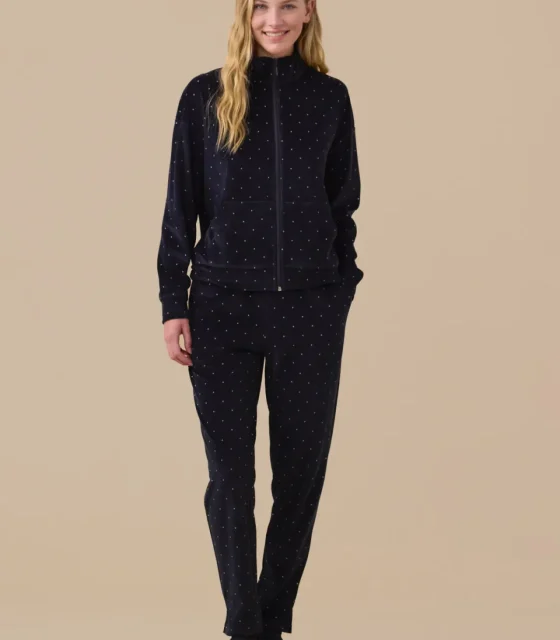 Completo donna ciniglia articolo pois