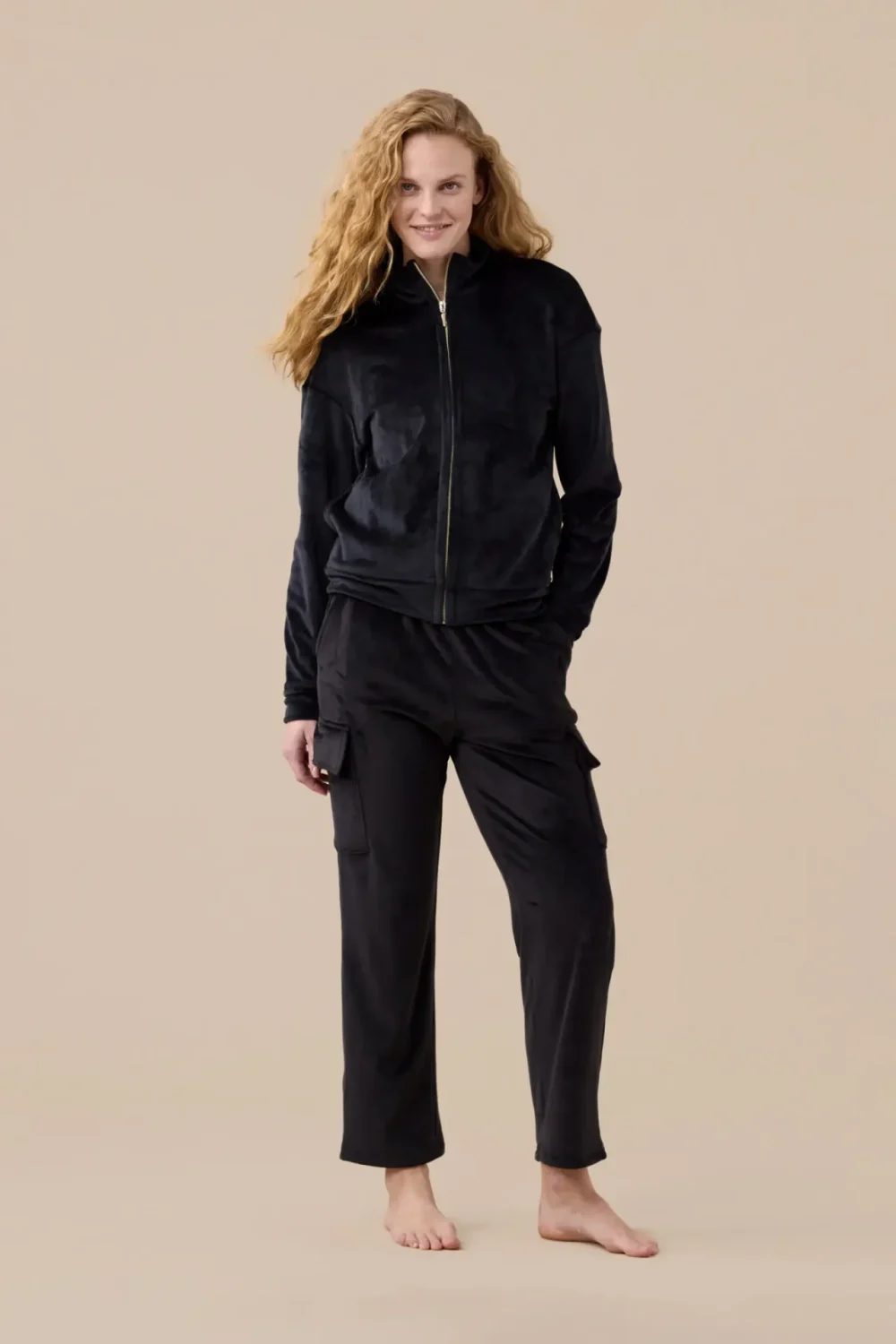 Completo donna ciniglia felpata articolo unito