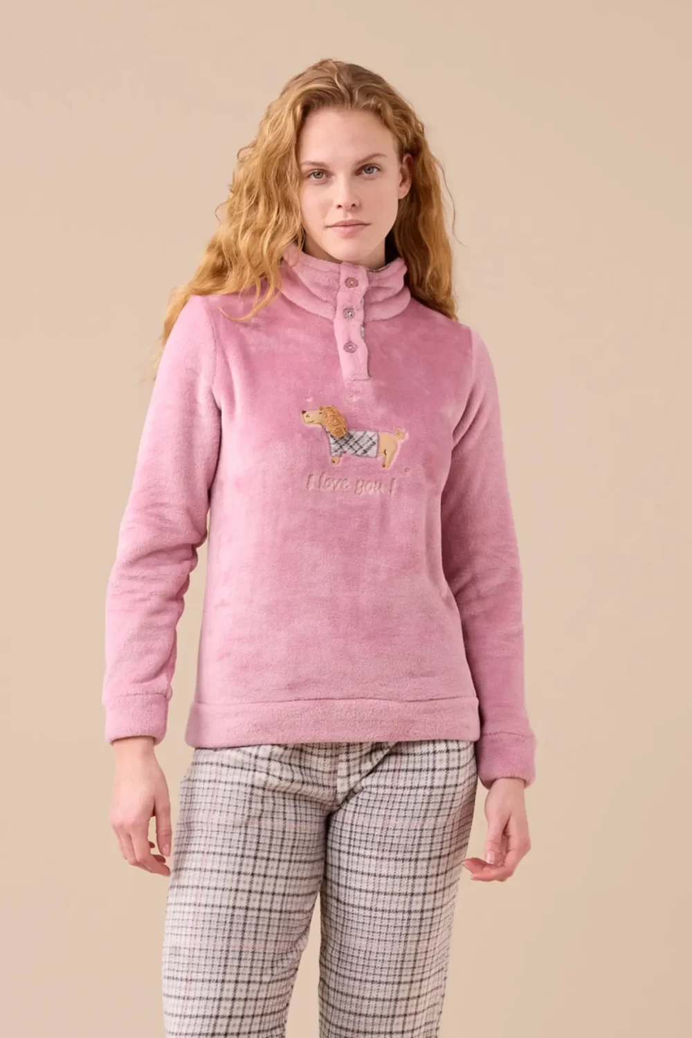 Pigiama donna invernale in coral articolo cocker.