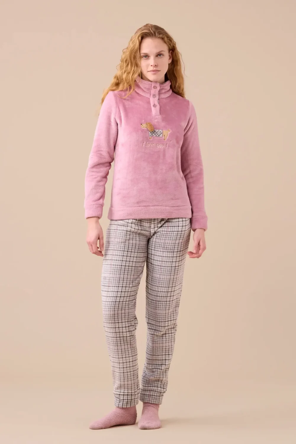 Pigiama donna invernale in coral articolo cocker.