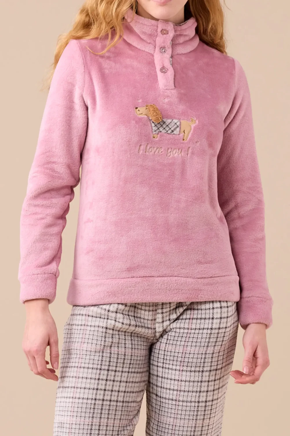 Pigiama donna invernale in coral articolo cocker.