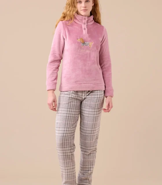 Pigiama donna invernale in coral articolo cocker.