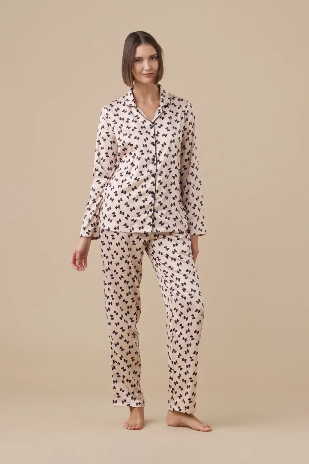 Pigiama donna in raso articolo fiocco