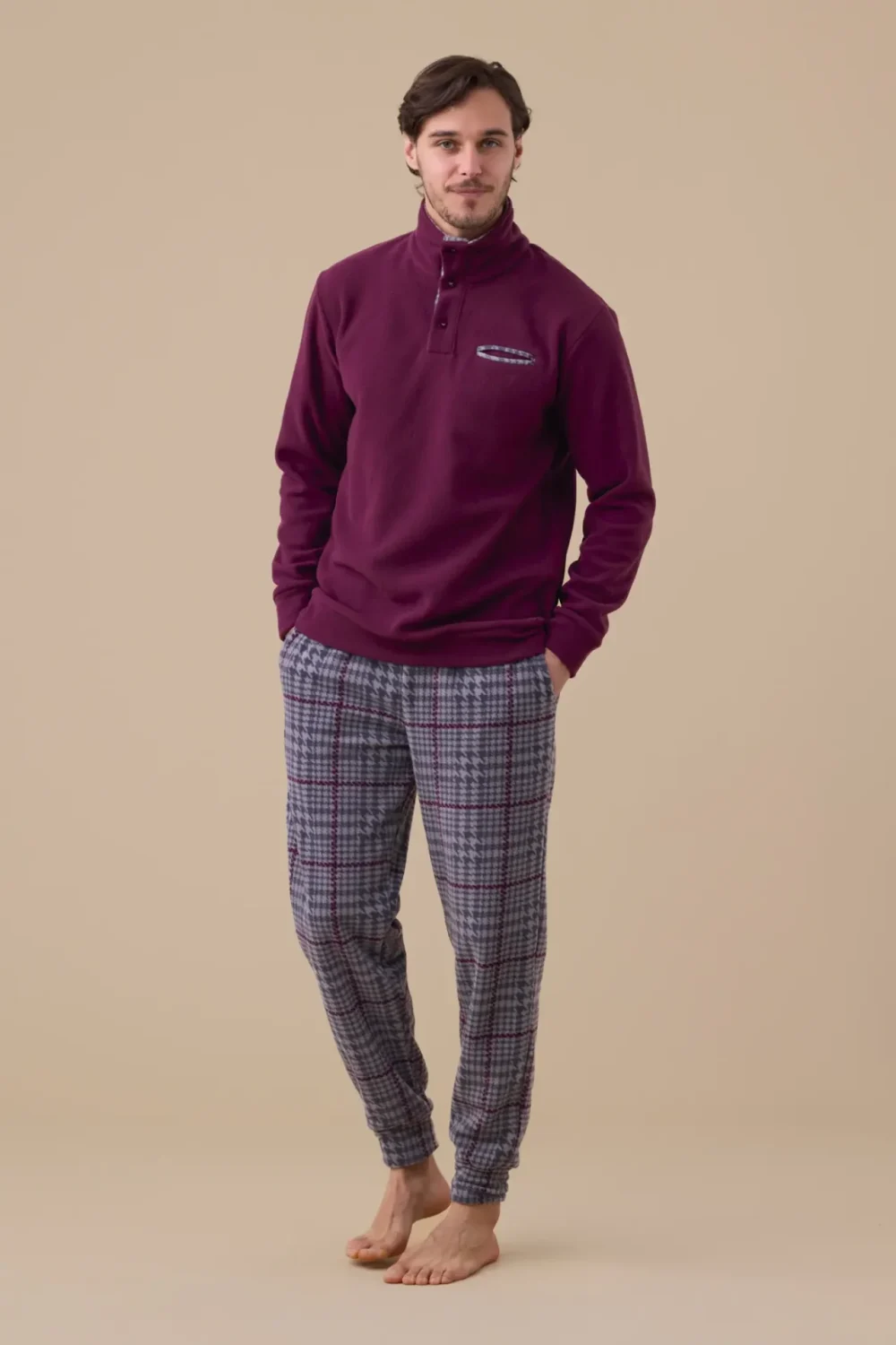 Pigiama uomo invernale in micropile articolo galles