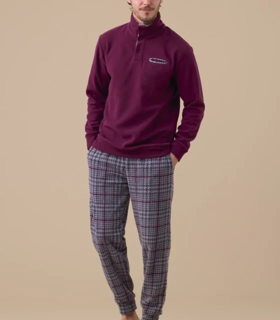 Pigiama uomo invernale in micropile articolo galles