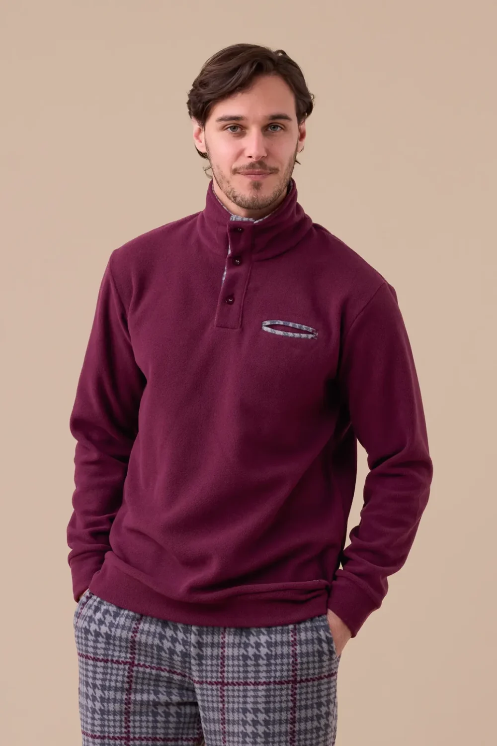 Pigiama uomo invernale in micropile articolo galles