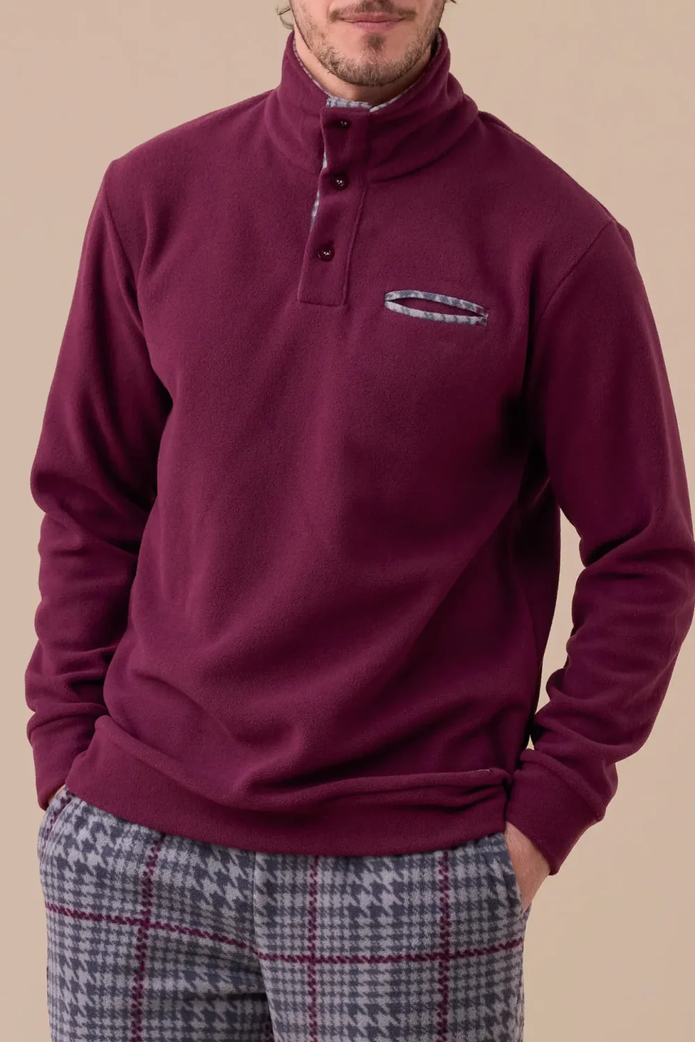 Pigiama uomo invernale in micropile articolo galles