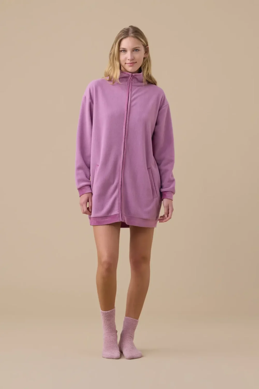 Vestaglia donna micropile articolo unito