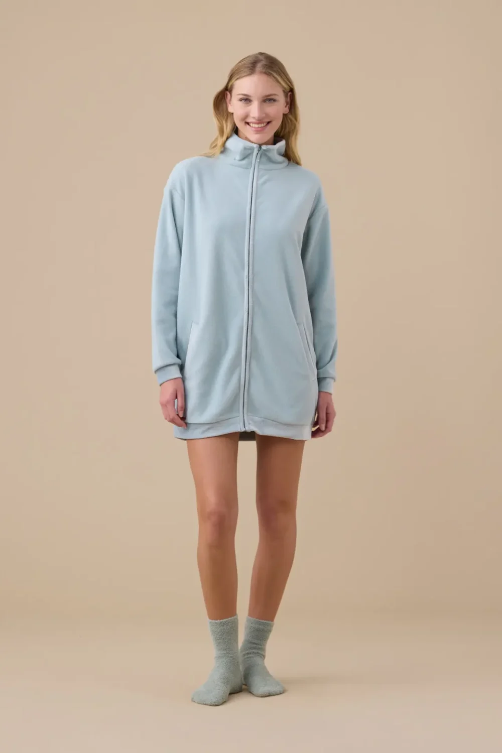 Vestaglia donna micropile articolo unito