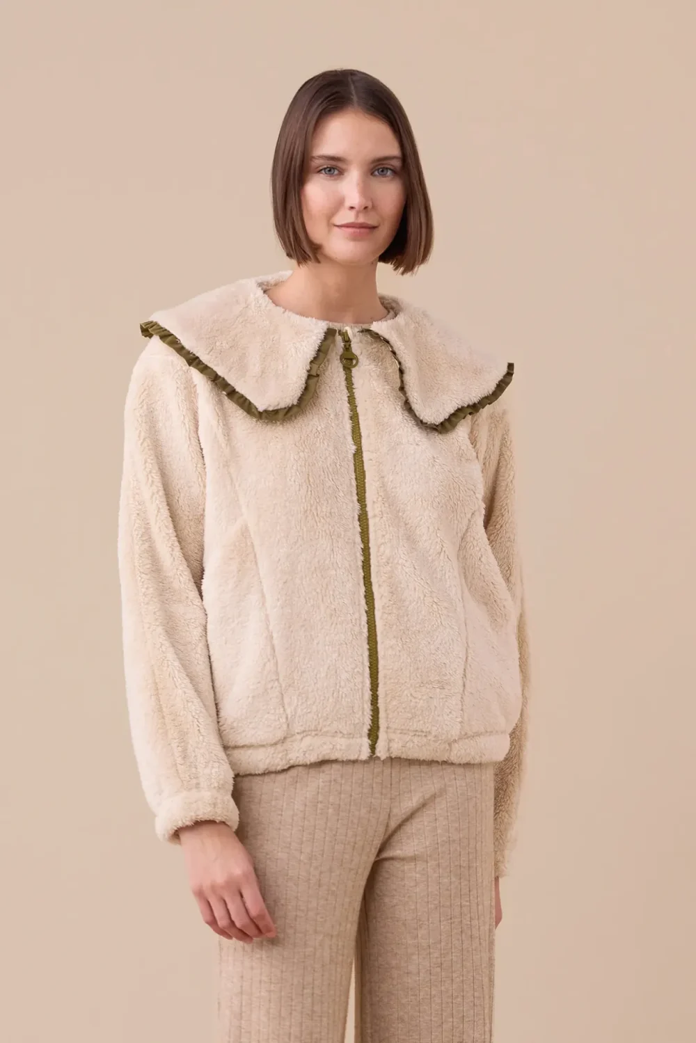 Giacca donna eco pelliccia articolo unito