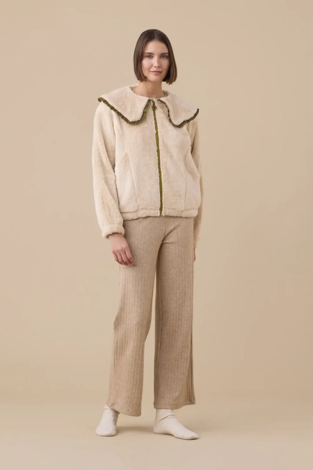 Giacca donna eco pelliccia articolo unito