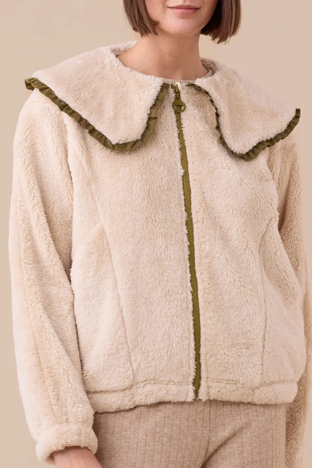 Giacca donna eco pelliccia articolo unito