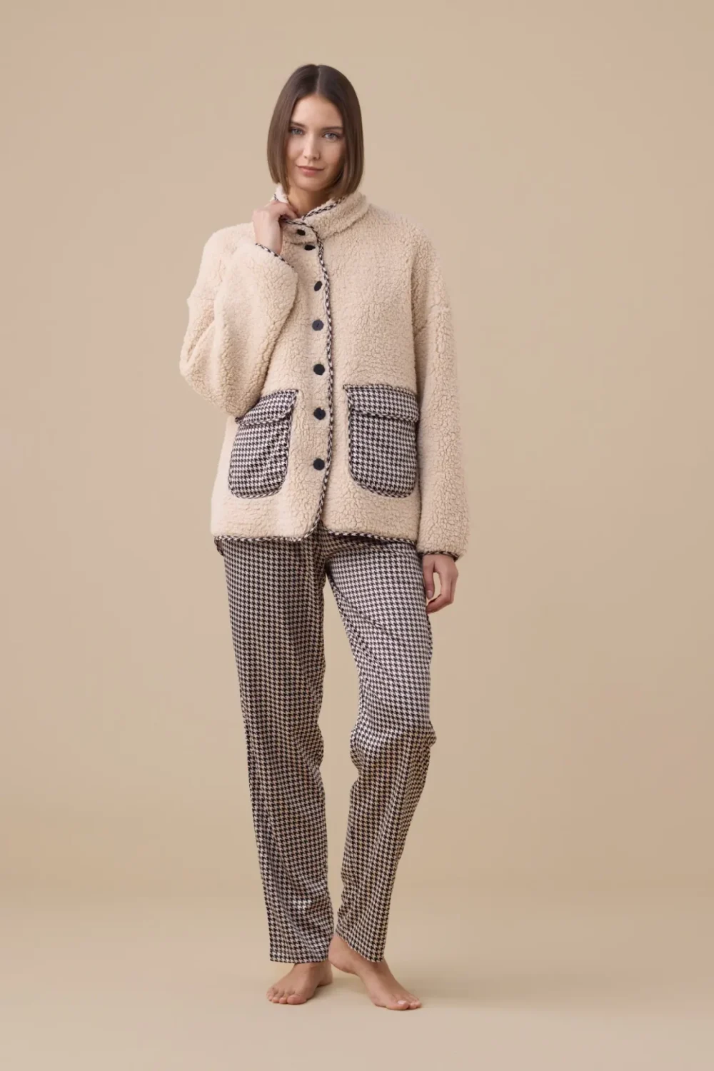 Giacca donna double face in eco-agnellino articolo sheepy