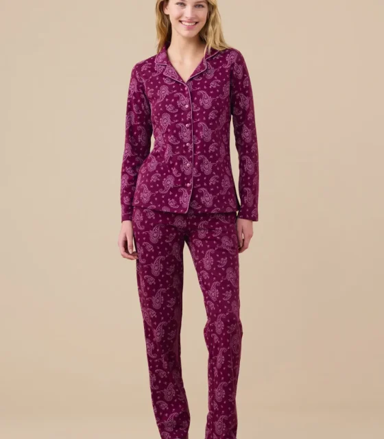 Pigiama donna caldo cotone articolo cachemire