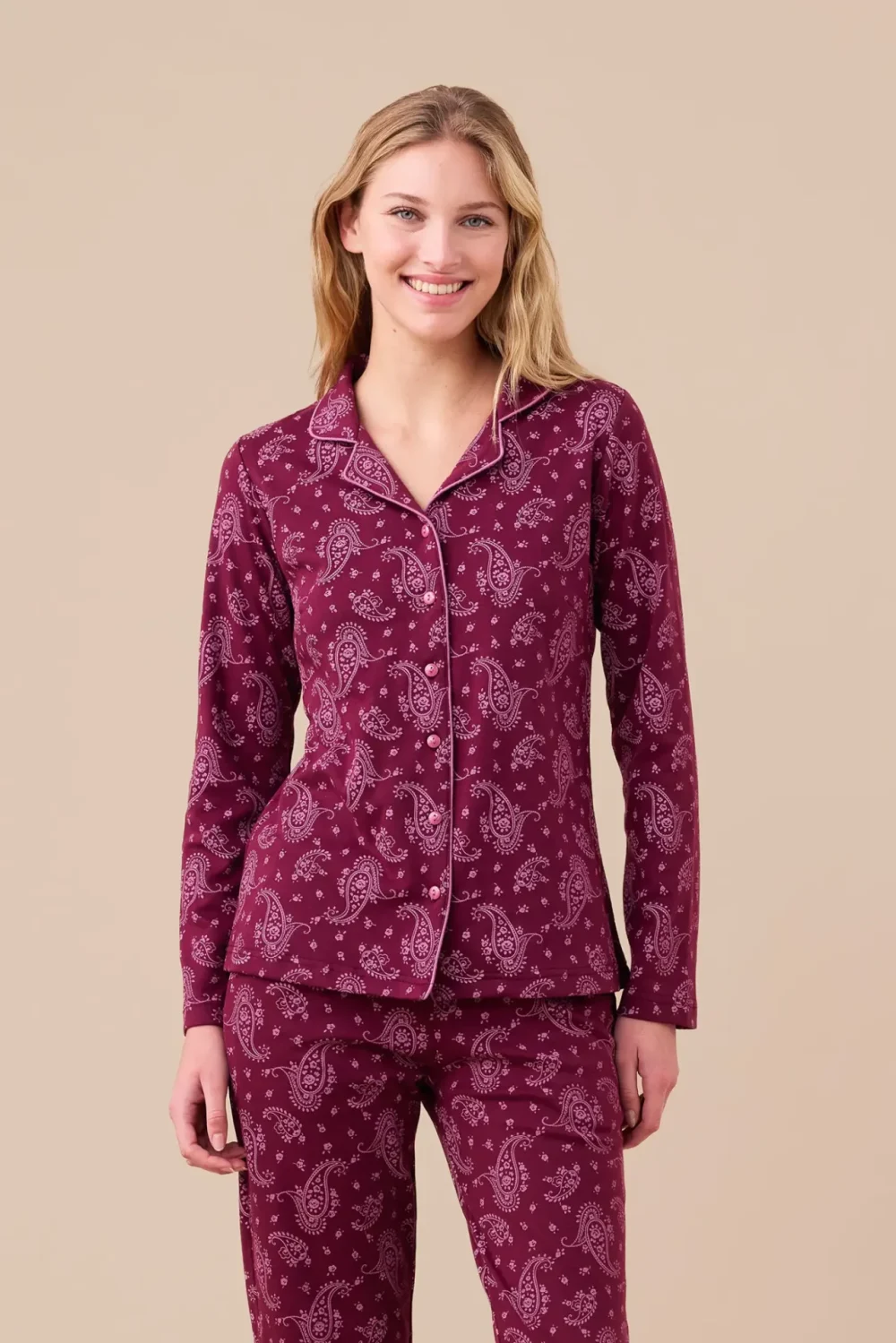 Pigiama donna caldo cotone articolo cachemire