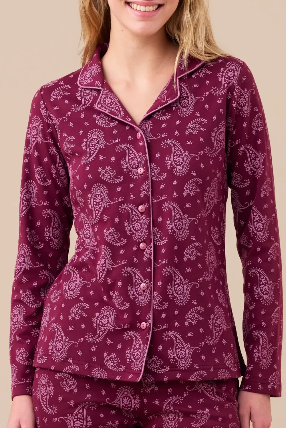 Pigiama donna caldo cotone articolo cachemire